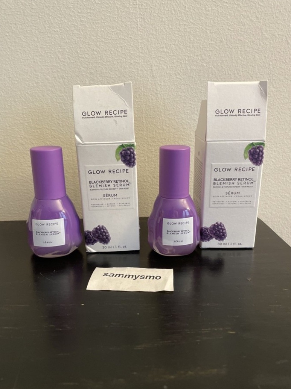 Glow Recipe Blackberry Retinol Blemish Serum Full Size 30ml/1oz, x2